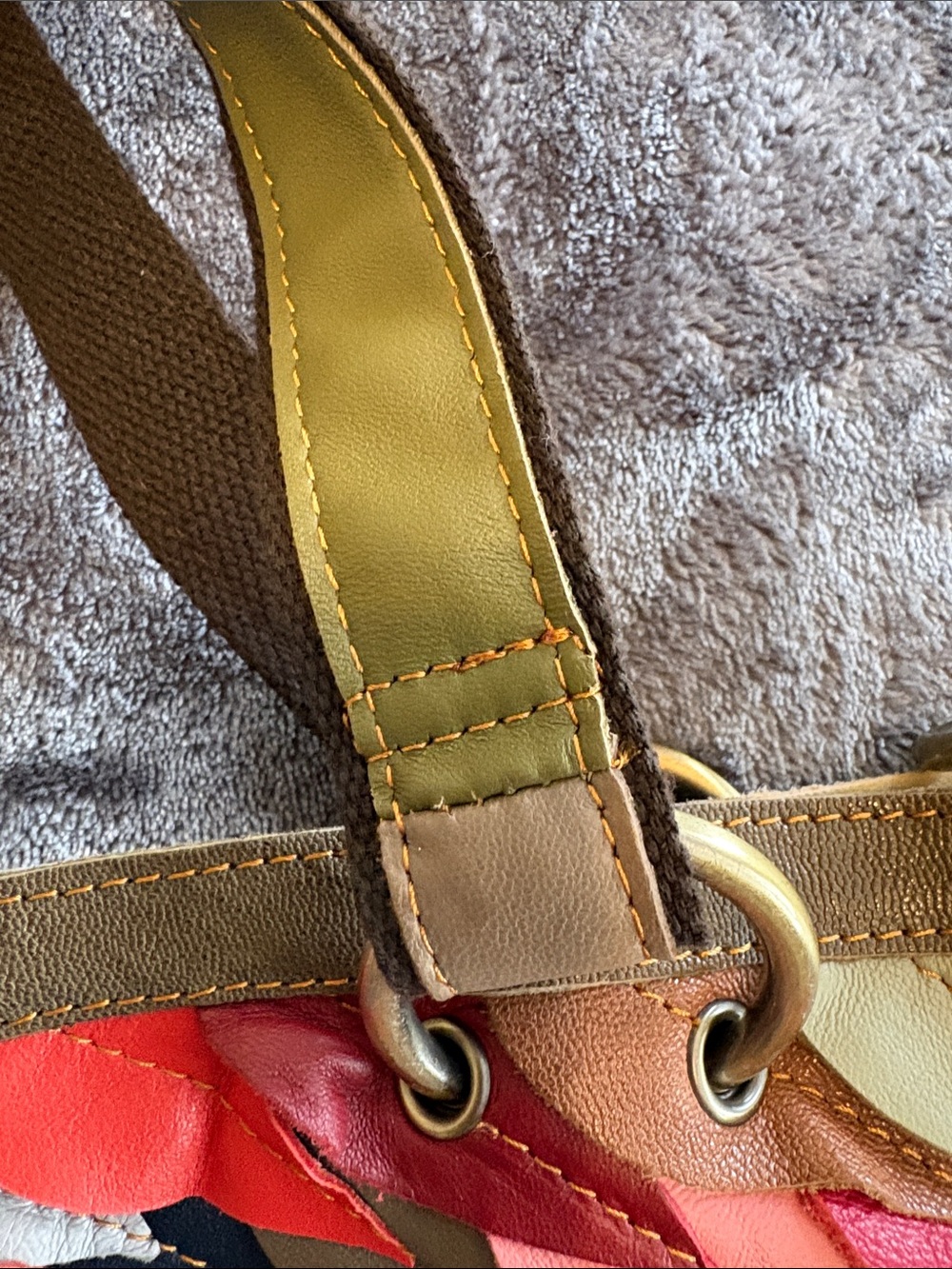 Multicolor Leather Leaf Appliqué Tote Bag - Women - Picture 3 of 10